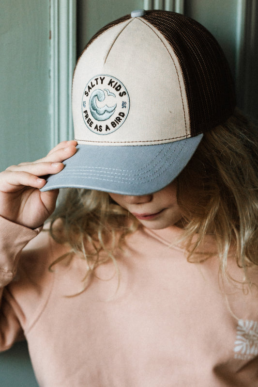 Trucker cap blue-brown