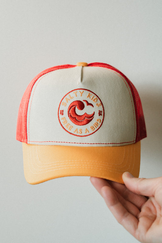 Trucker cap yellow-red