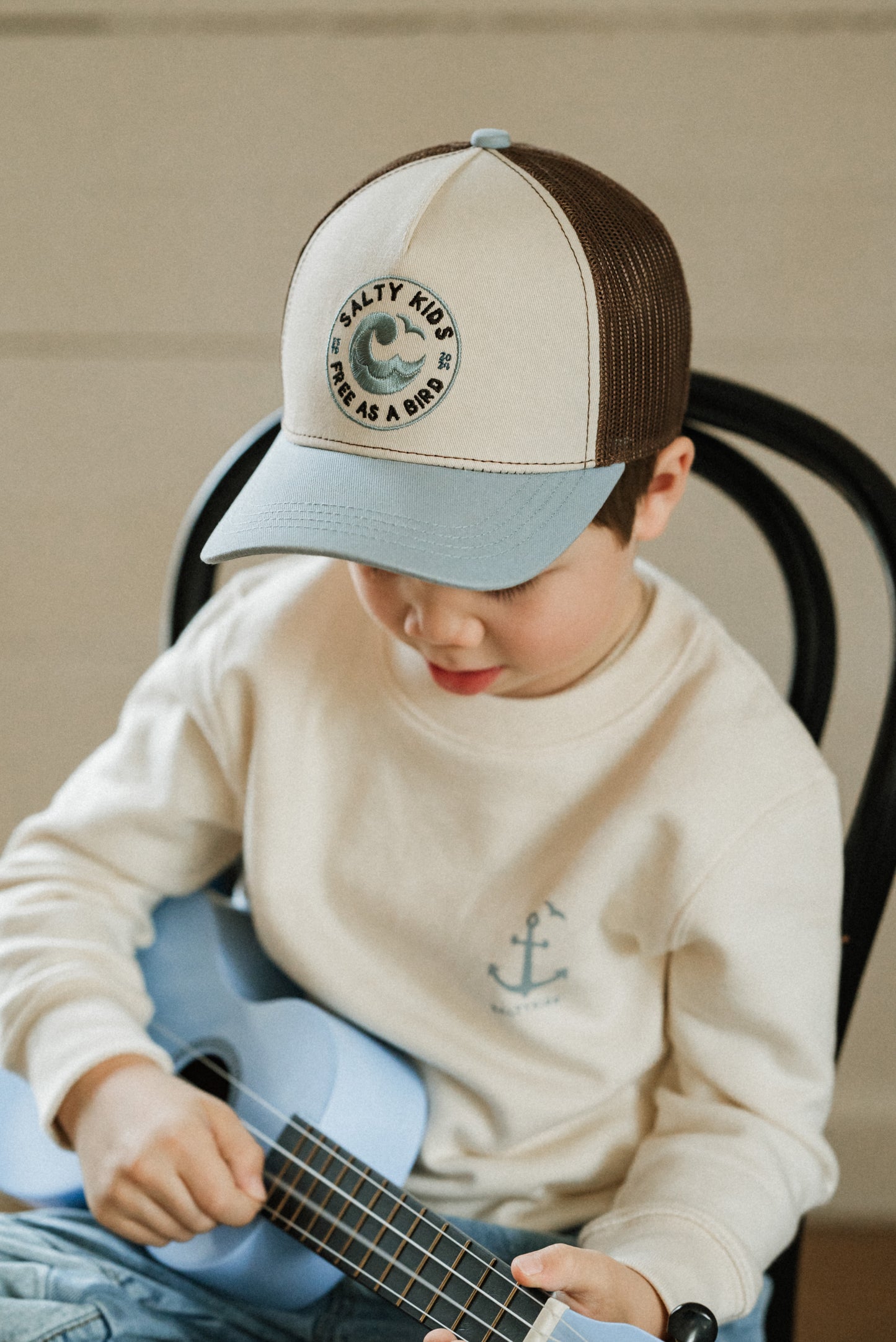 Trucker cap blue-brown